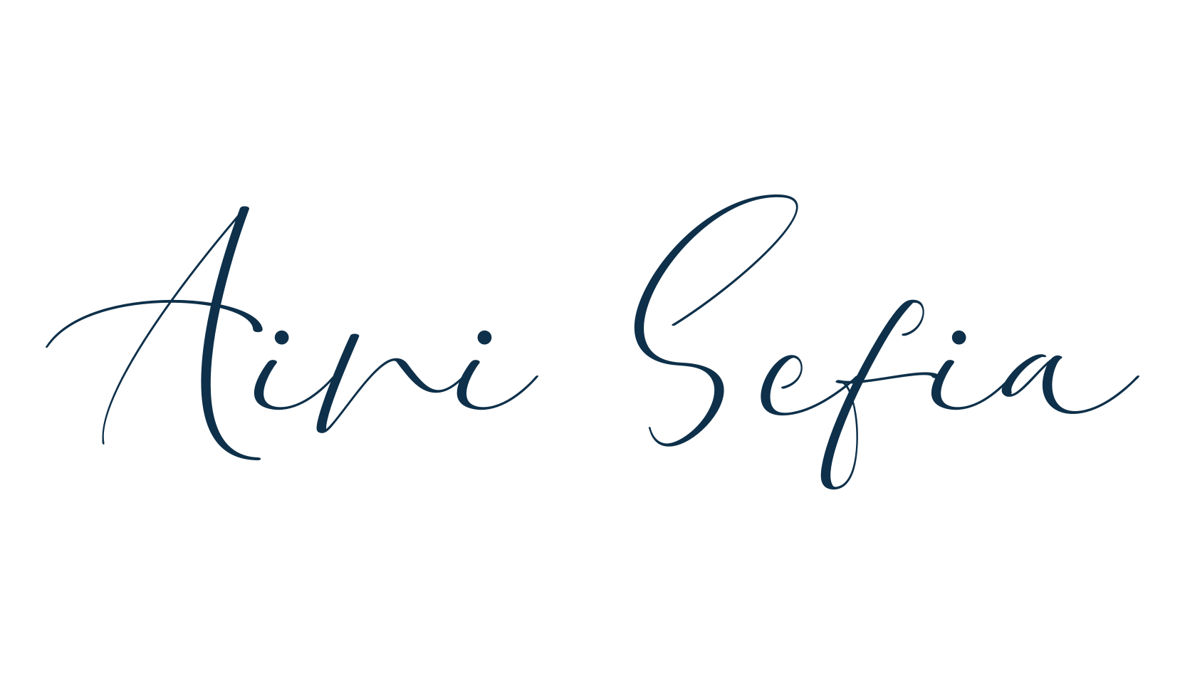 Aini Sefia, script handwritten fancy decorative calligraphy font preview