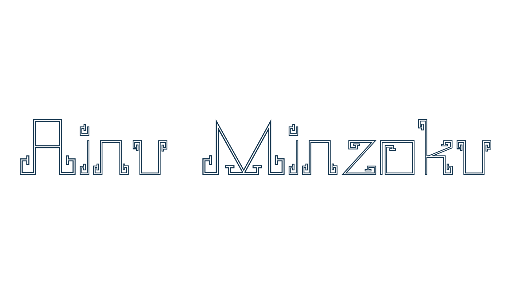 Ainu Minzoku, fancy decorative font preview