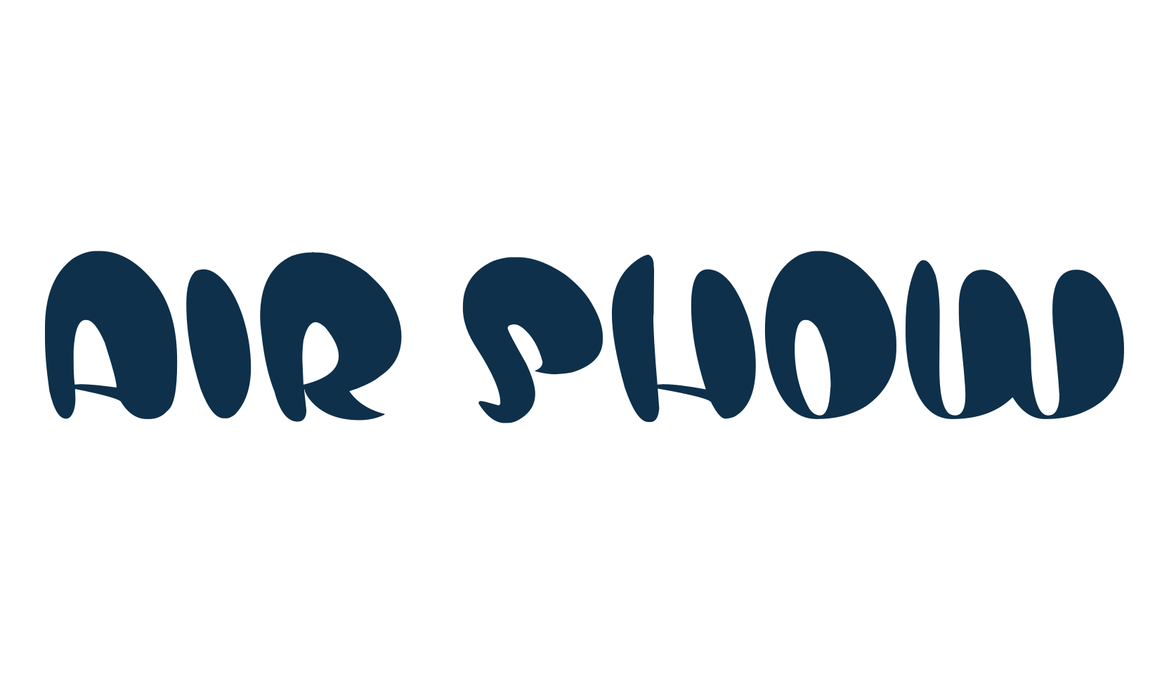 Air Show, fancy groovy decorative font preview
