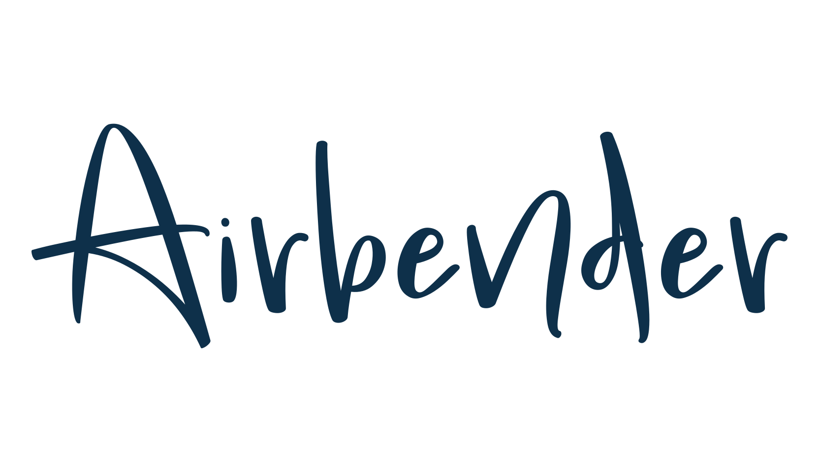 Airbender, handwriting font preview