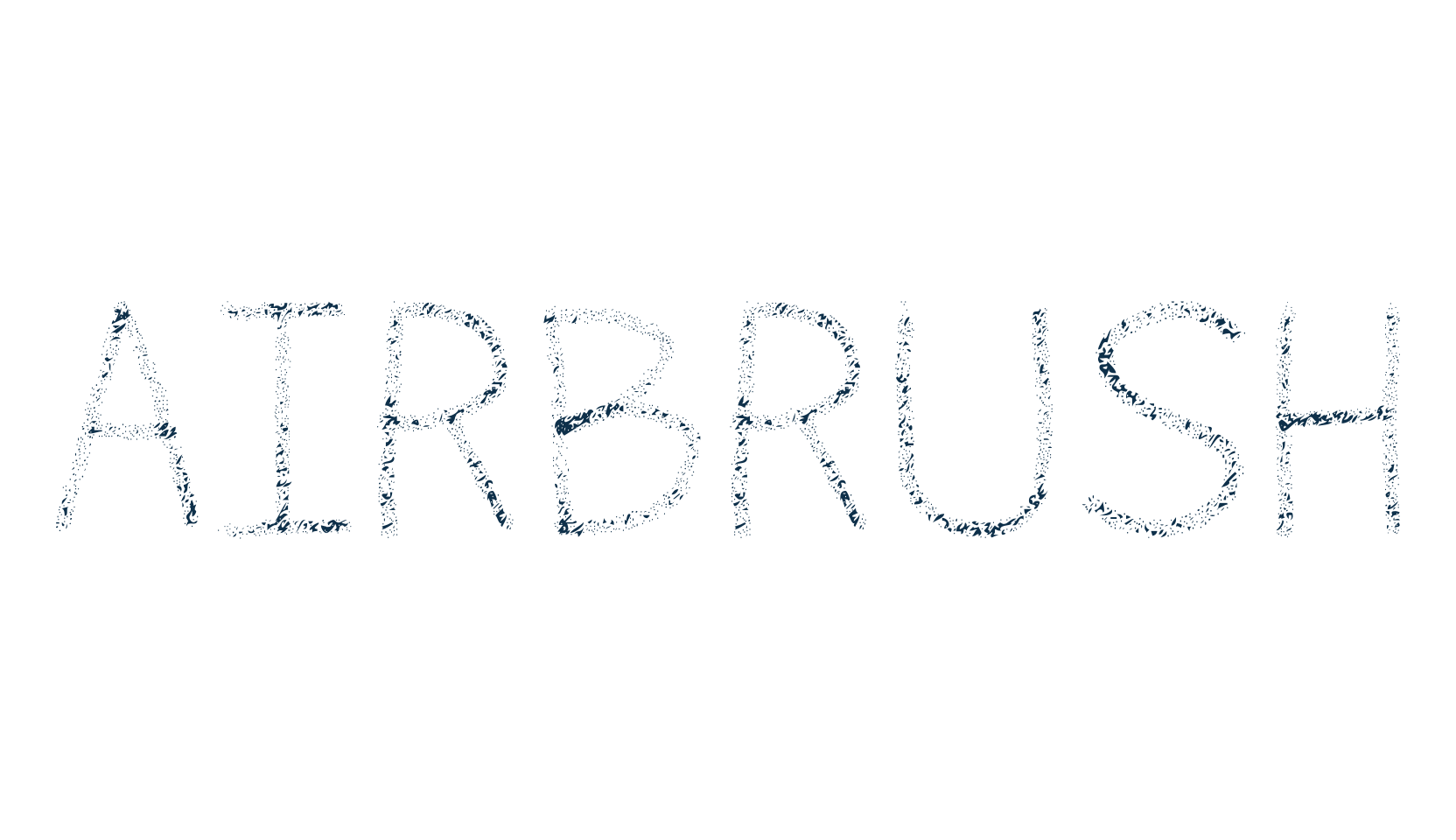 Airbrush, various font preview