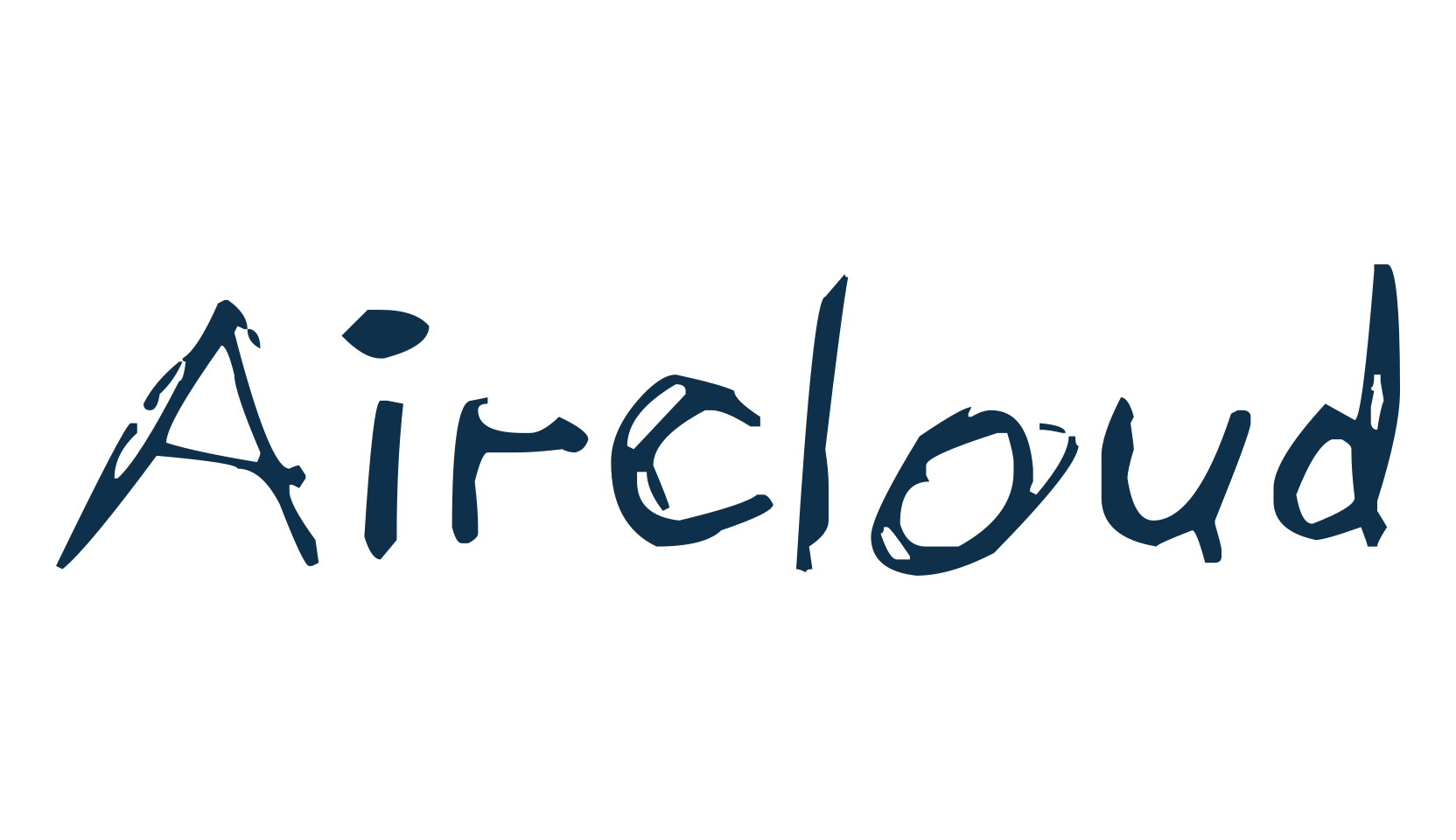 Aircloud, script trash fancy decorative calligraphy font preview