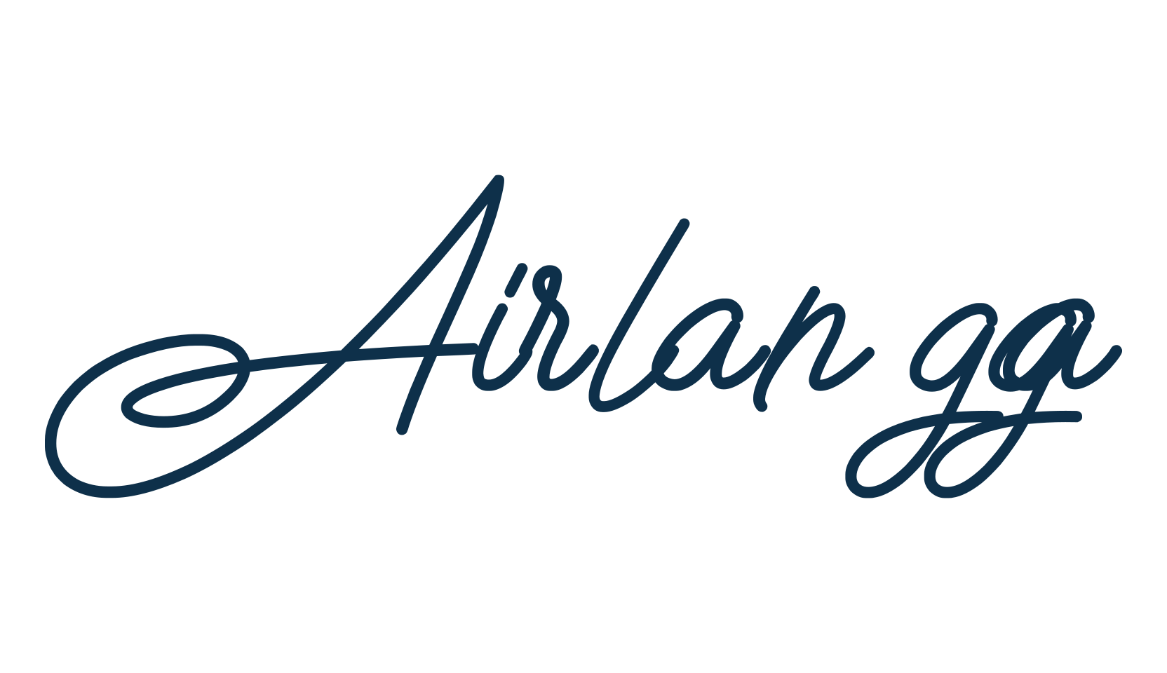 Airlangga, handwriting font preview