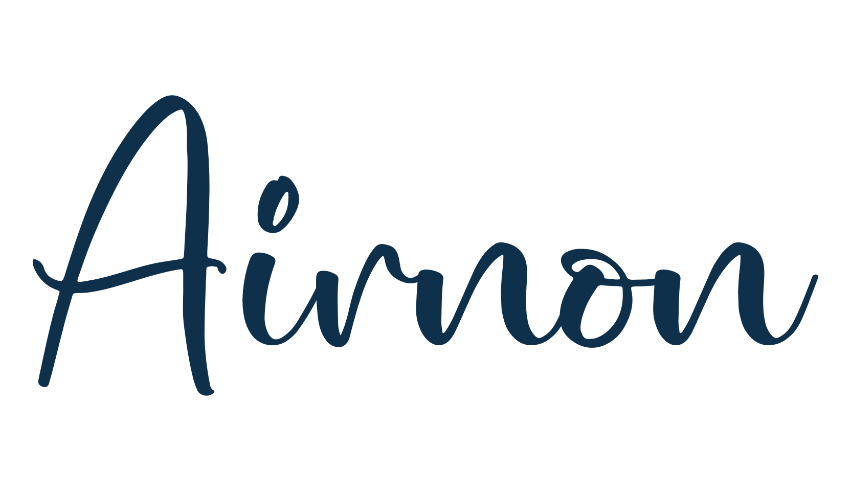 Airnon, script handwritten fancy decorative calligraphy font preview