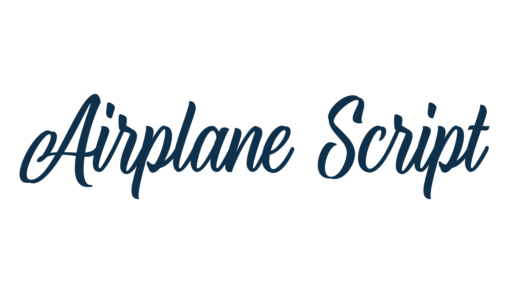 Airplane Script, brush font preview