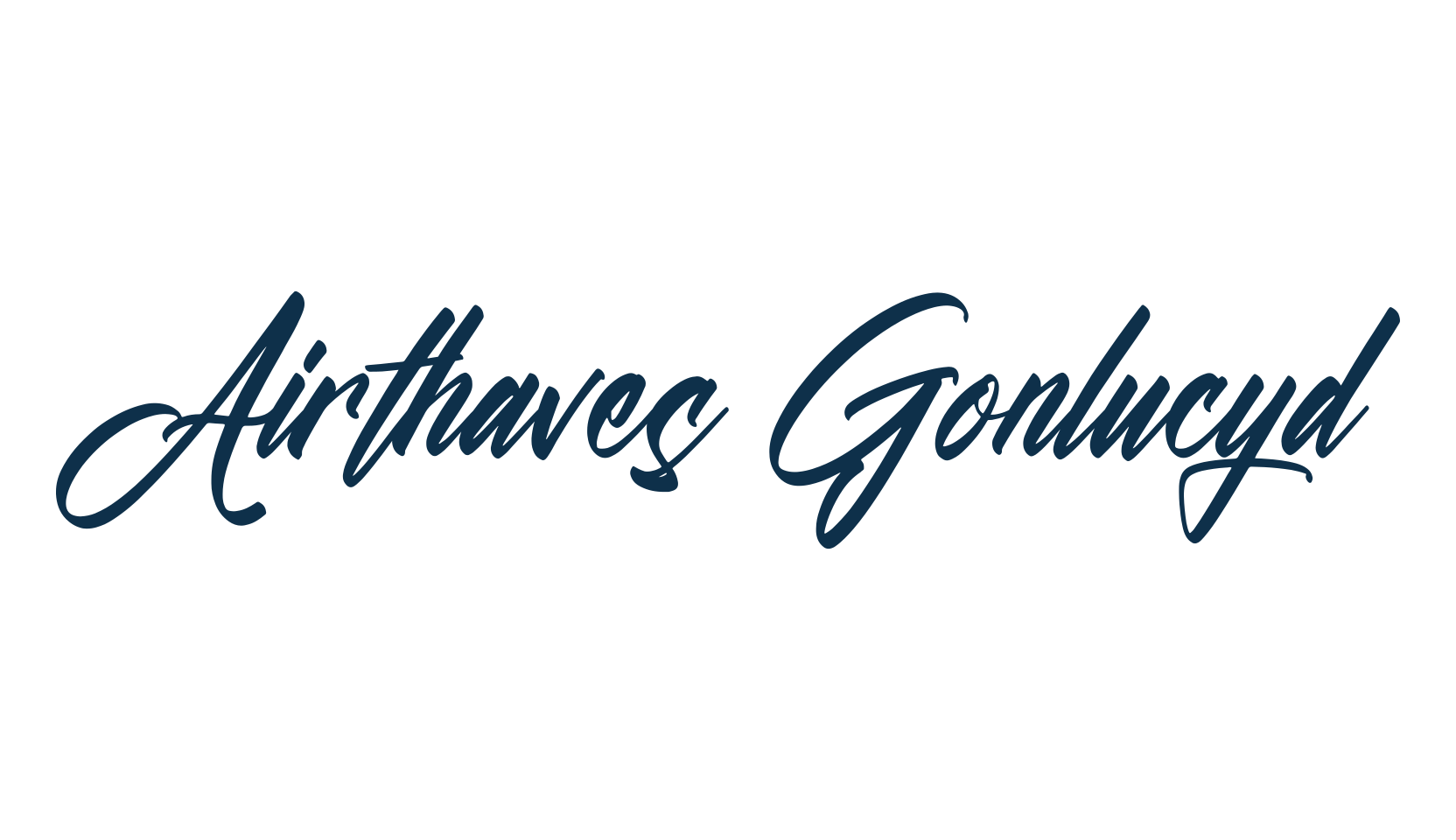 Airthaves Gonlucyd, script calligraphy fancy decorative font preview