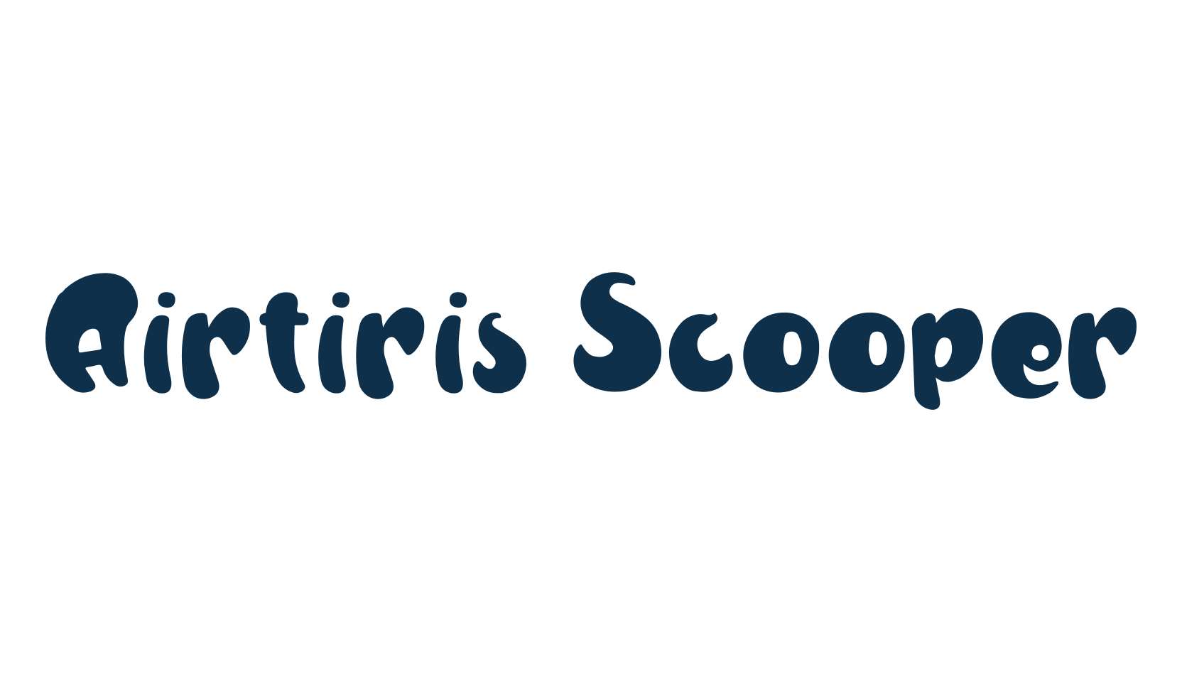Airtiris Scooper, fancy groovy decorative font preview