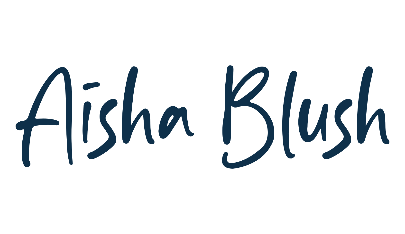 Aisha Blush, handwriting font preview