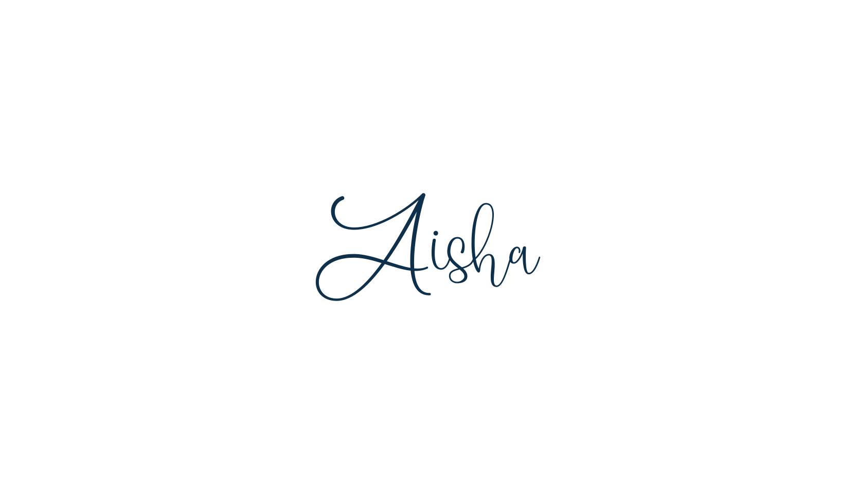 Aisha, calligraphy font preview