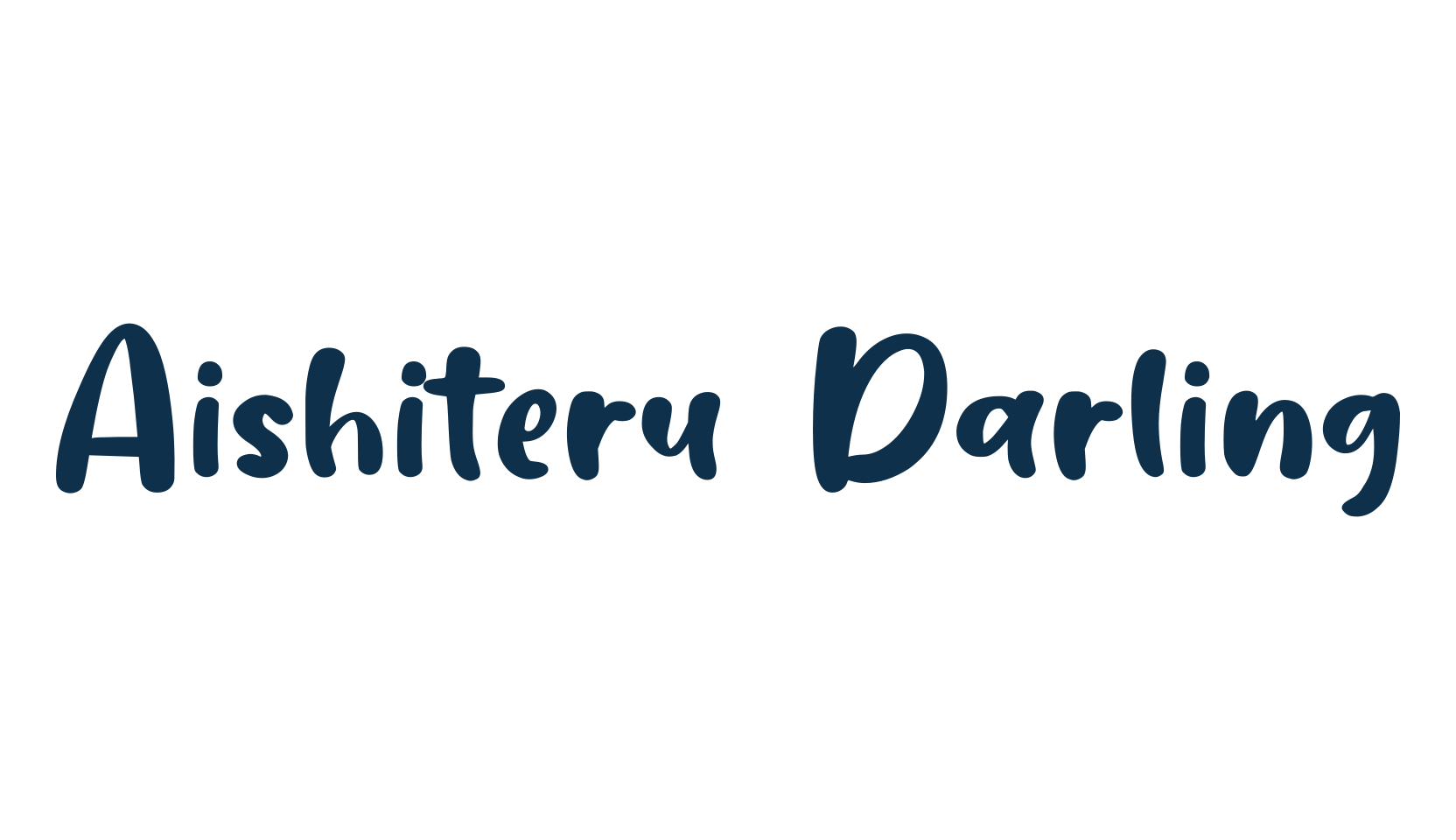 Aishiteru Darling, display market font preview