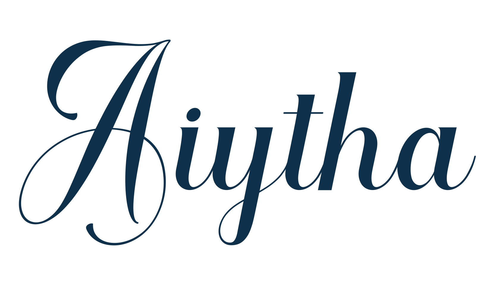 Aiytha, calligraphy font preview