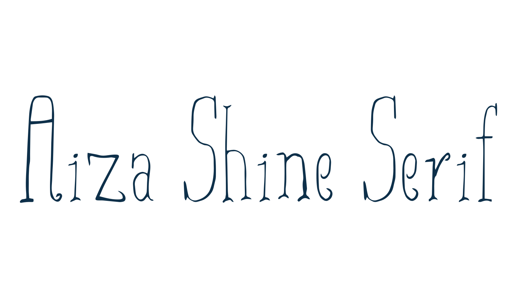 Aiza Shine Serif, fancy various decorative font preview
