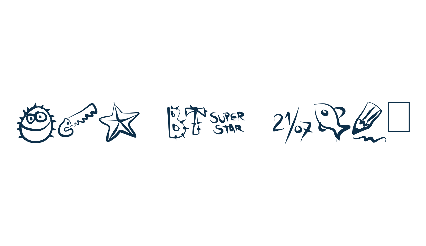 AJC BT Font, fancy decorative font preview