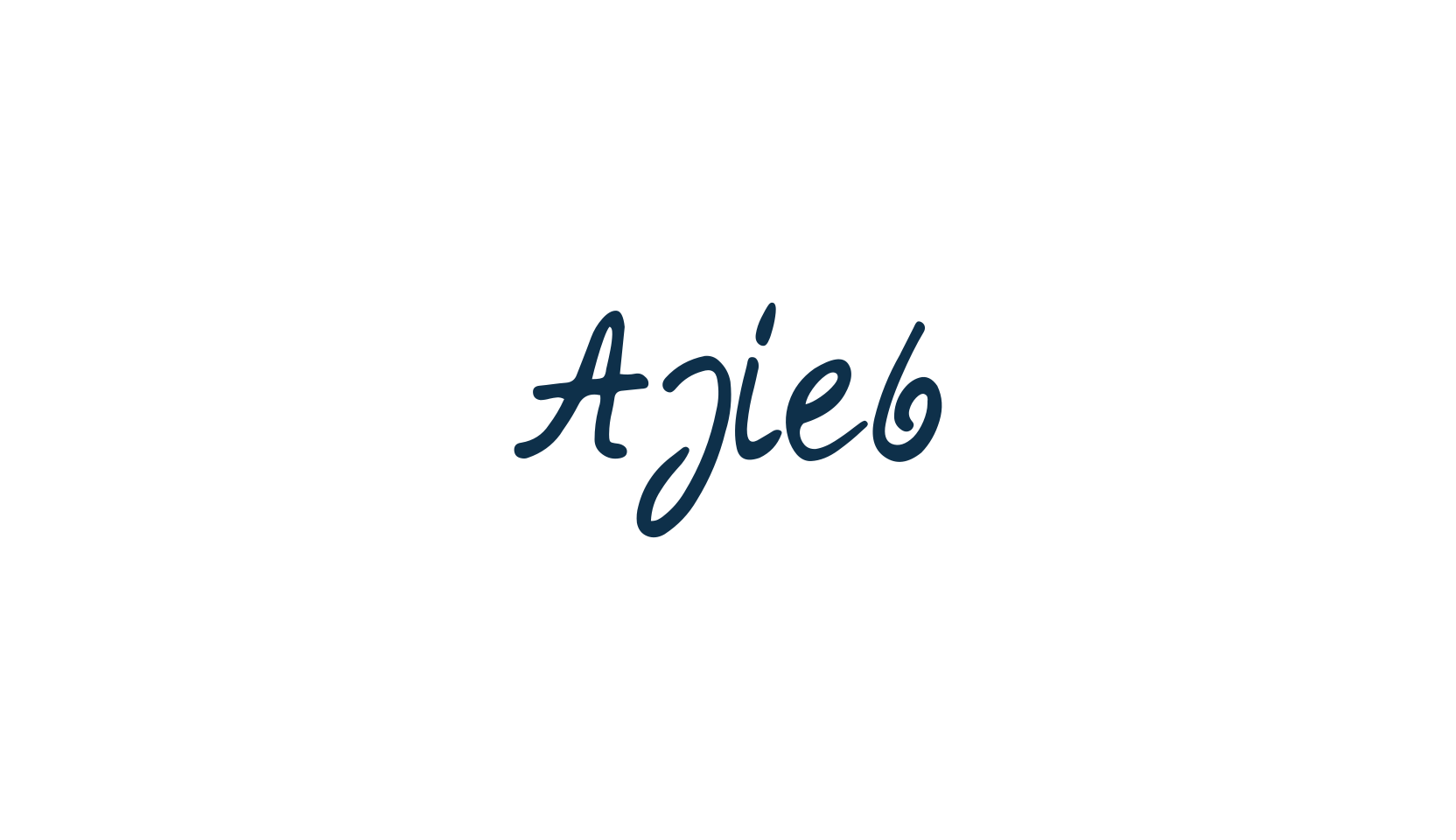 Ajieb, handwriting font preview