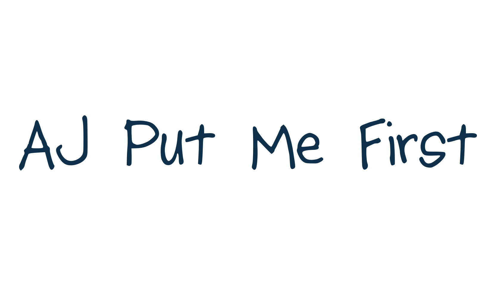 AJ Put Me First, script handwritten fancy decorative calligraphy font preview
