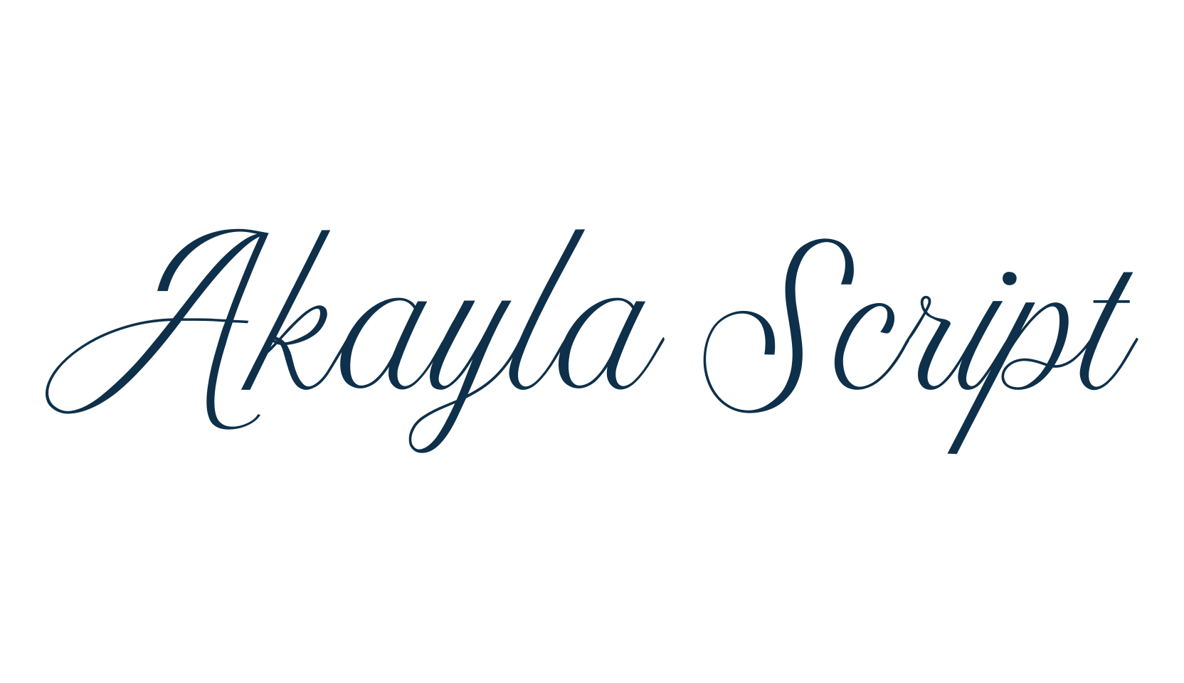Akayla Script, script calligraphy fancy decorative font preview