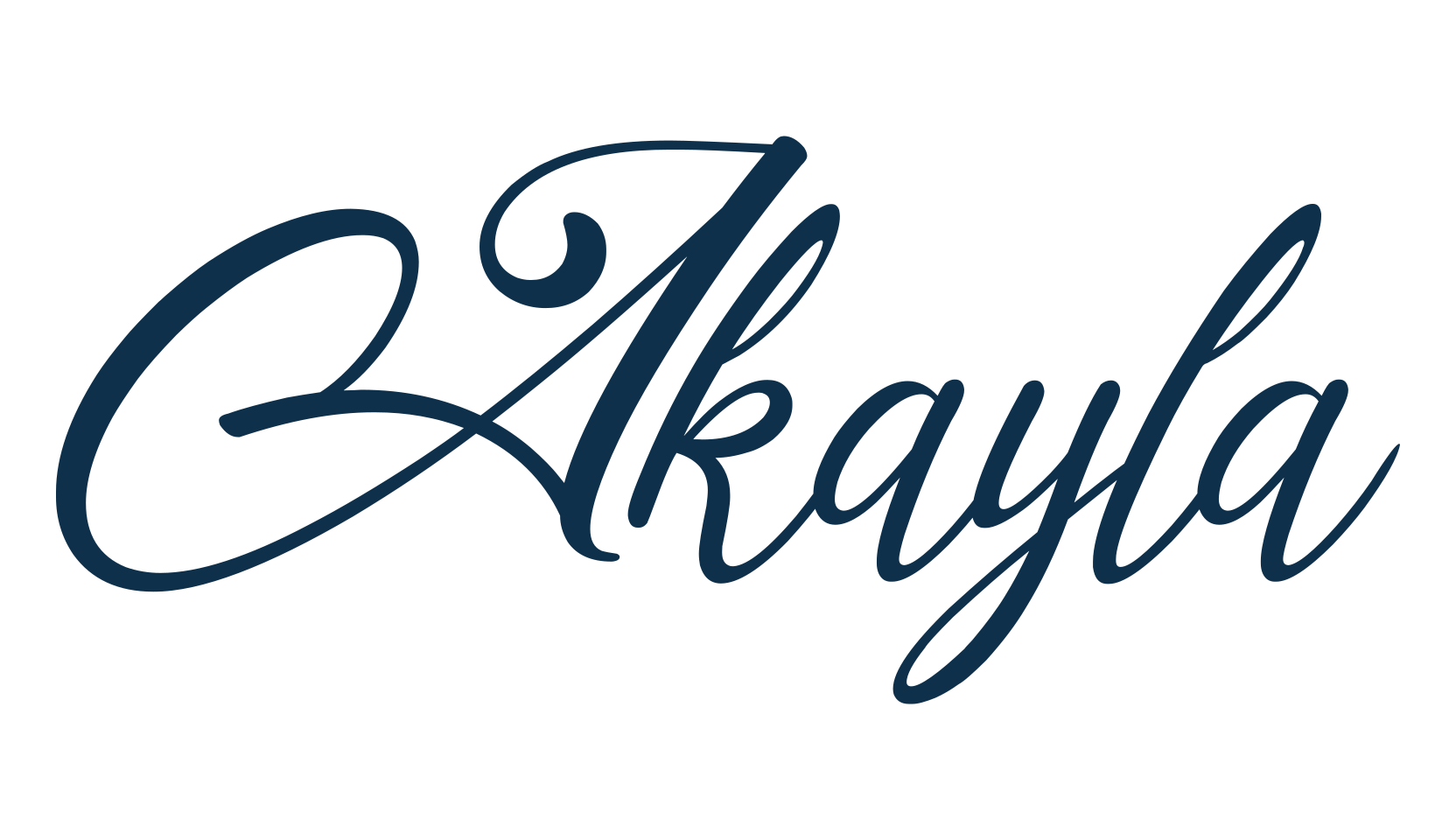 Akayla, calligraphy font preview