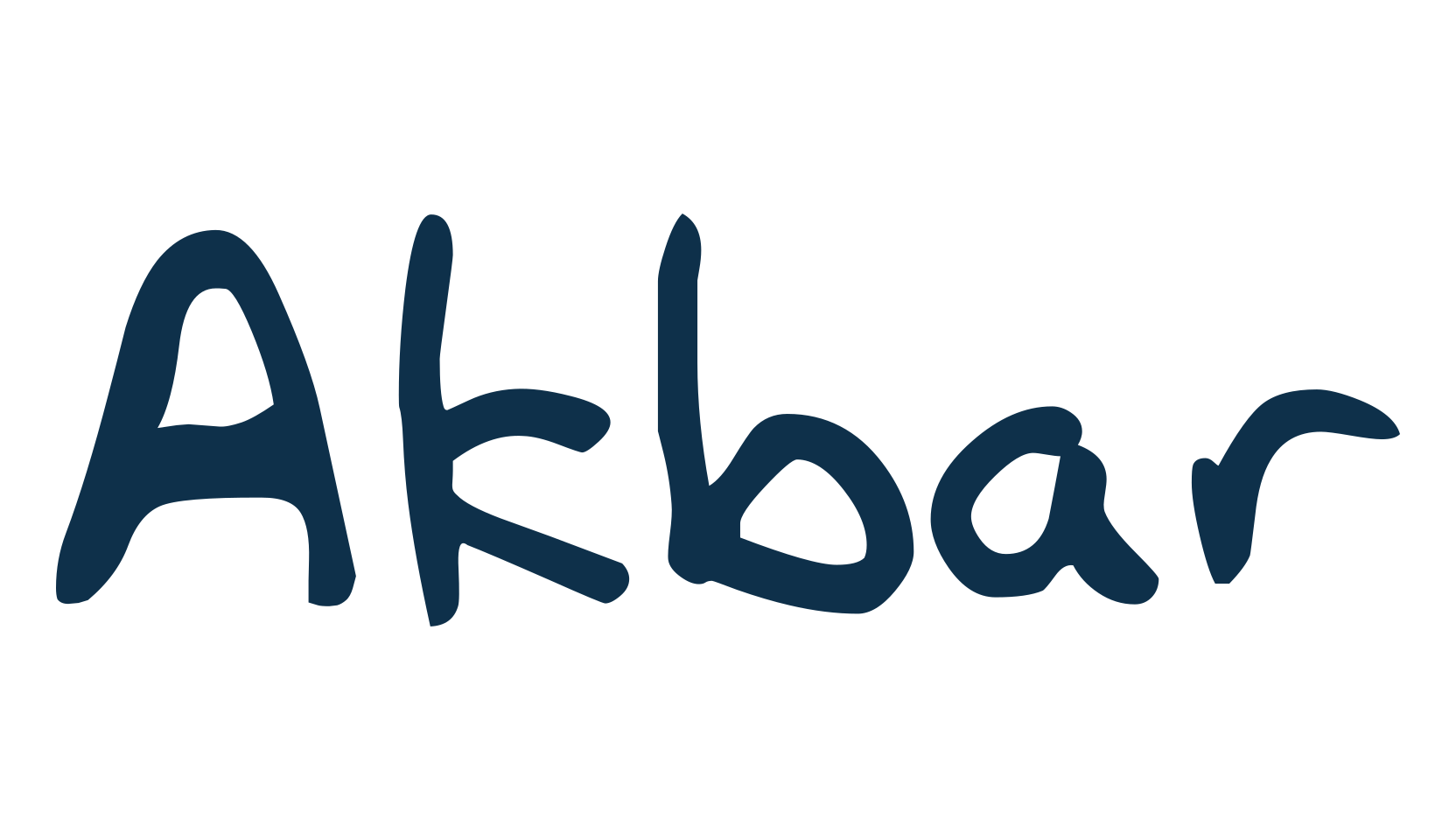 Akbar, handwriting font preview