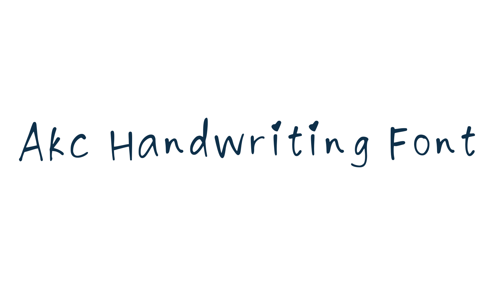 Akc Handwriting Font, display market font preview