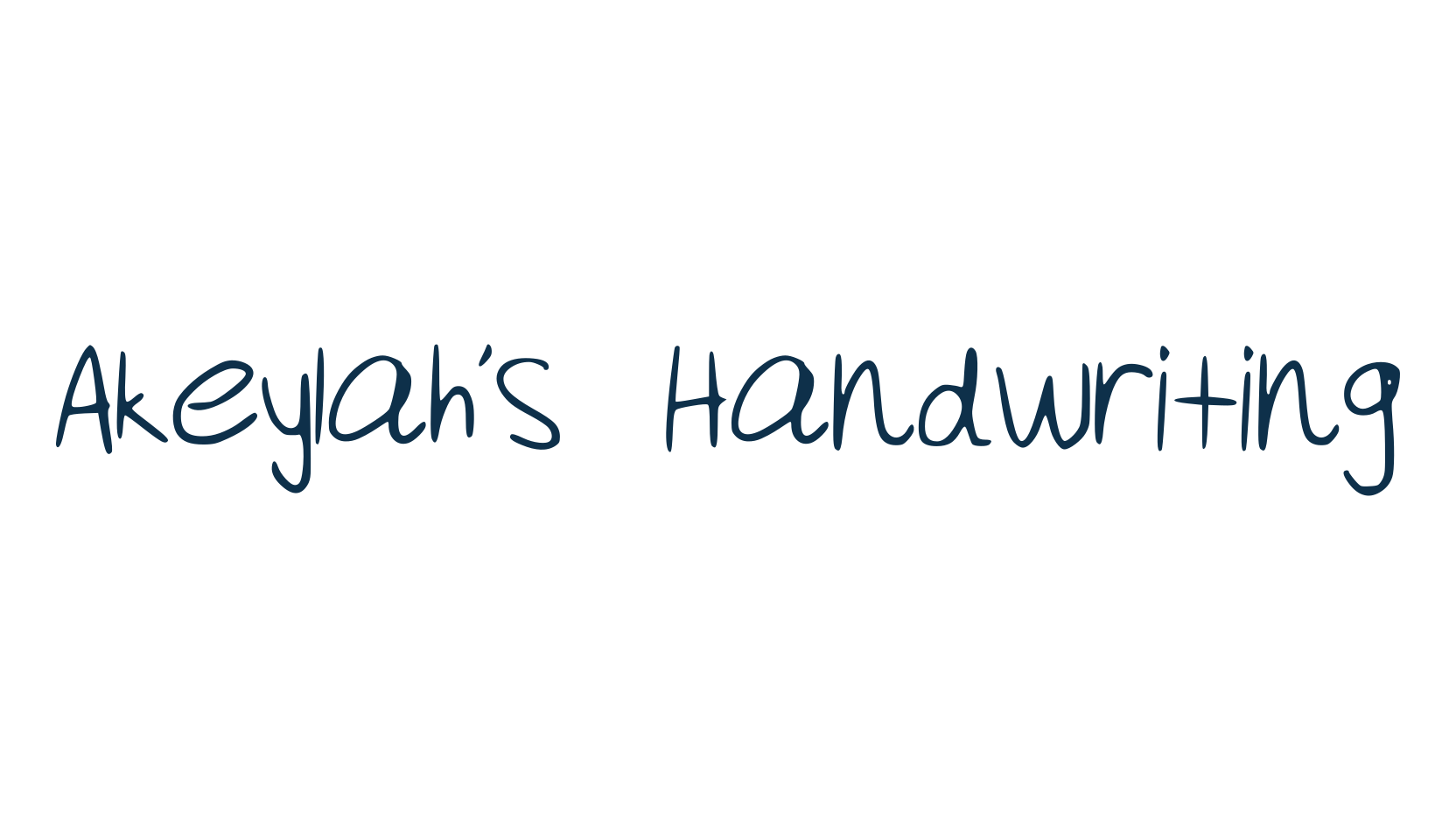 Akeylah's Handwriting, script handwritten fancy decorative calligraphy font preview