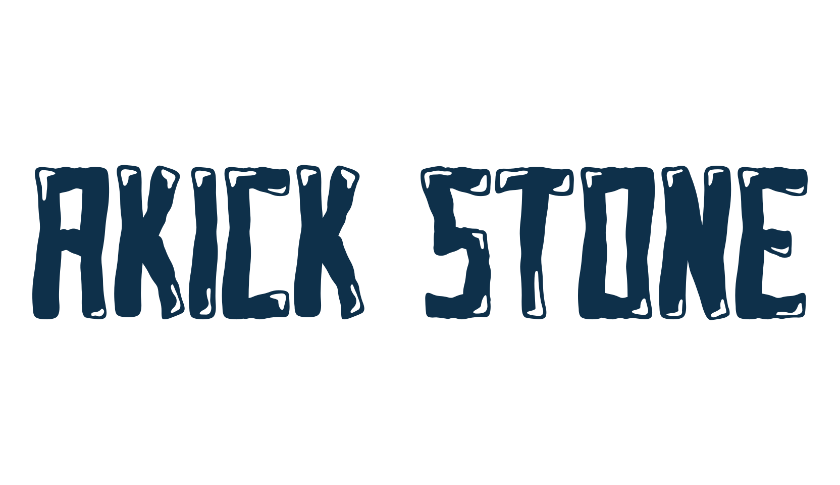 Akick Stone, fancy cartoon decorative font preview