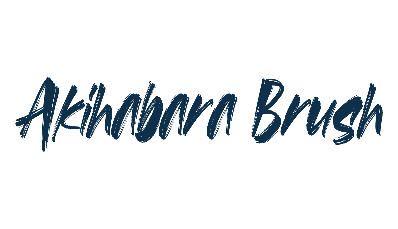 Akihabara Brush, script brush fancy decorative calligraphy font preview