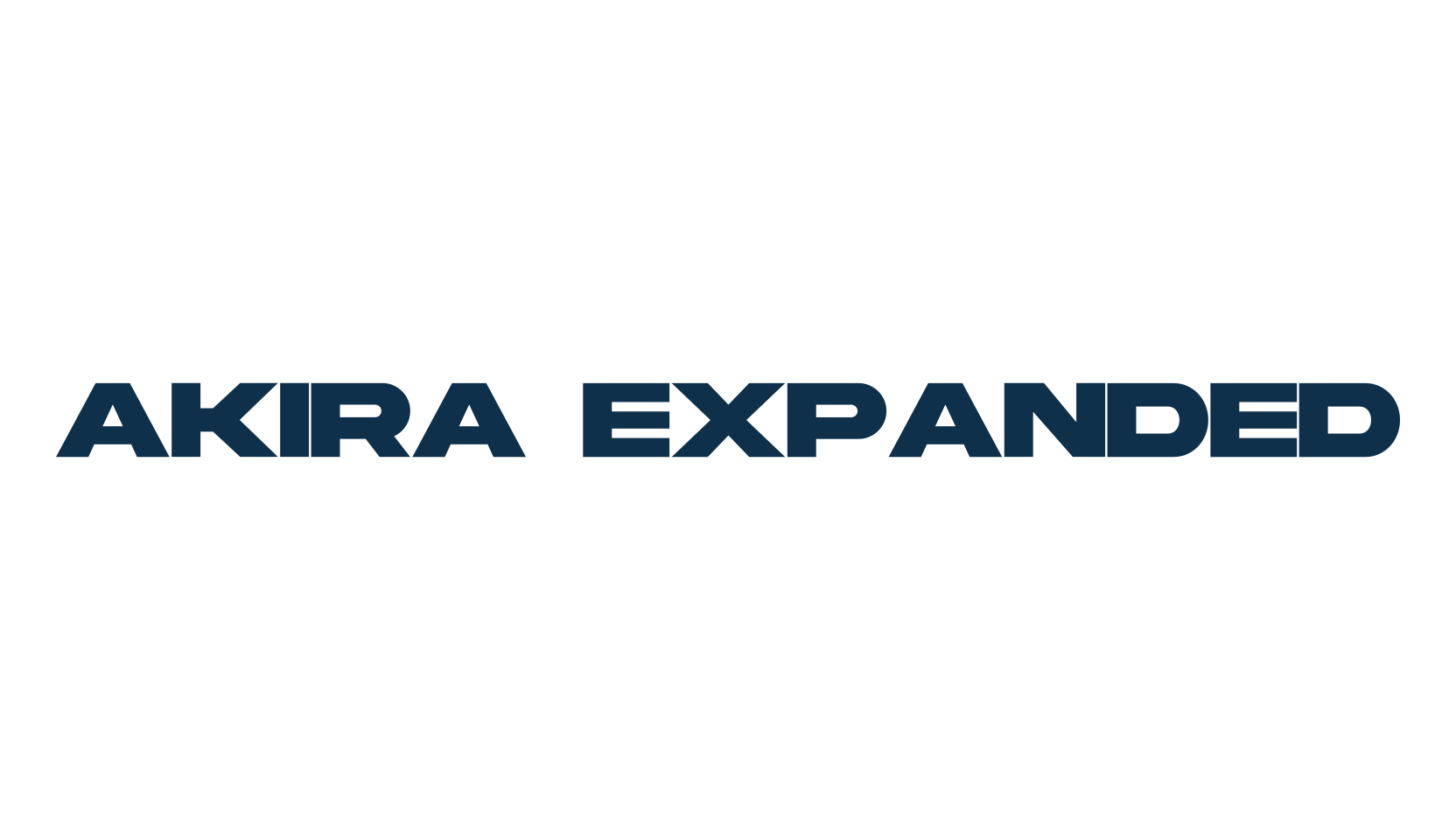 Akira Expanded, sans serif font preview