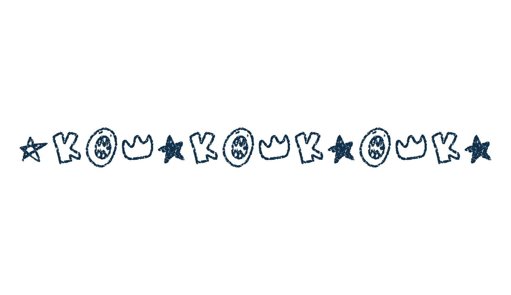 Akowakowkaowka, fancy decorative font preview