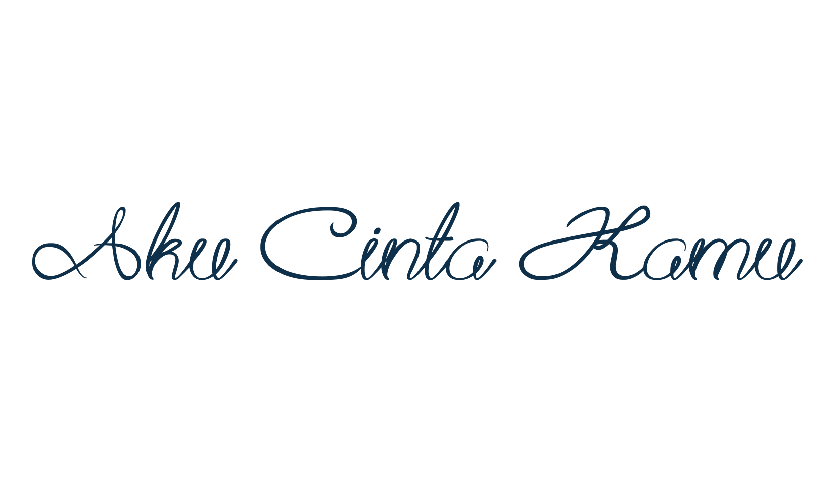 Aku Cinta Kamu, fancy various decorative script calligraphy font preview