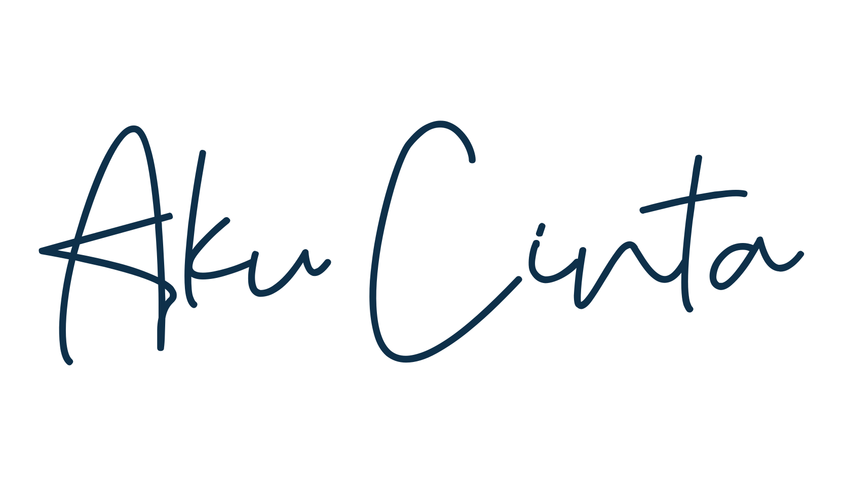 Aku Cinta, handwriting font preview