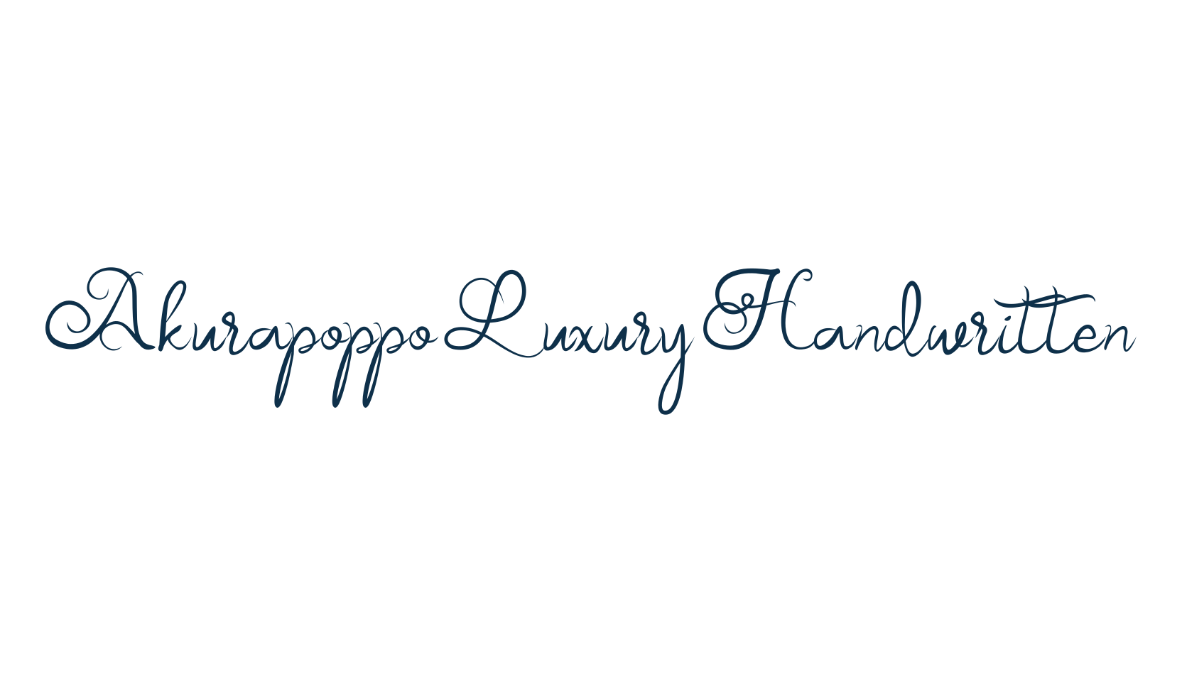 Akurapoppo Luxury Handwritten, handwriting font preview
