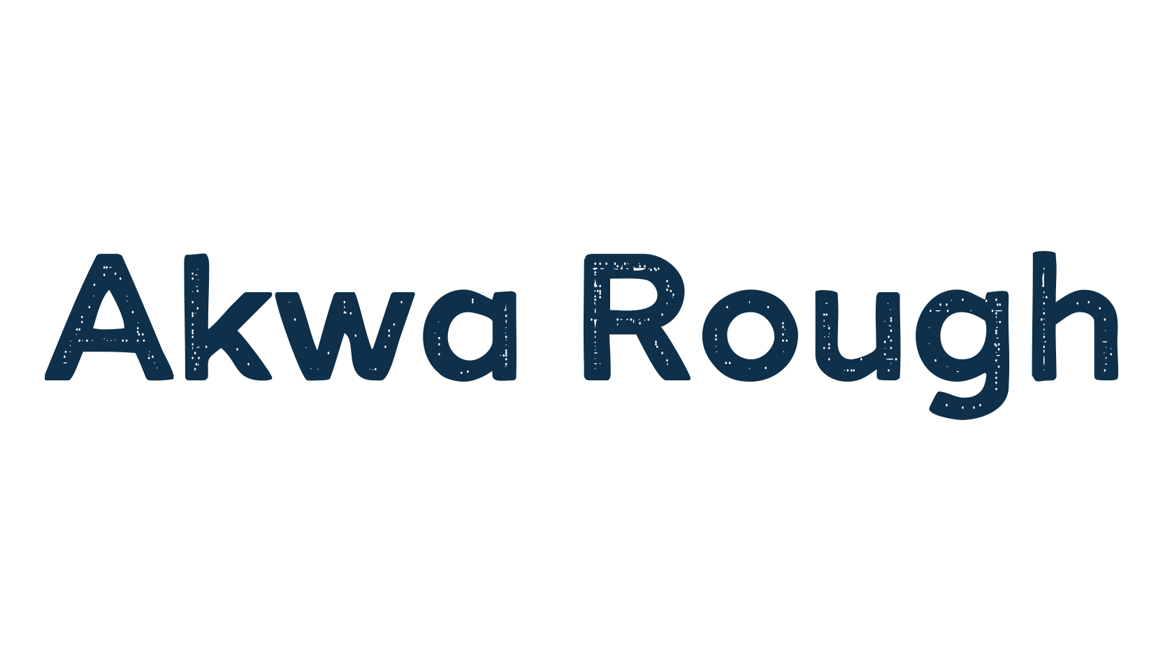 Akwa Rough, eroded font preview