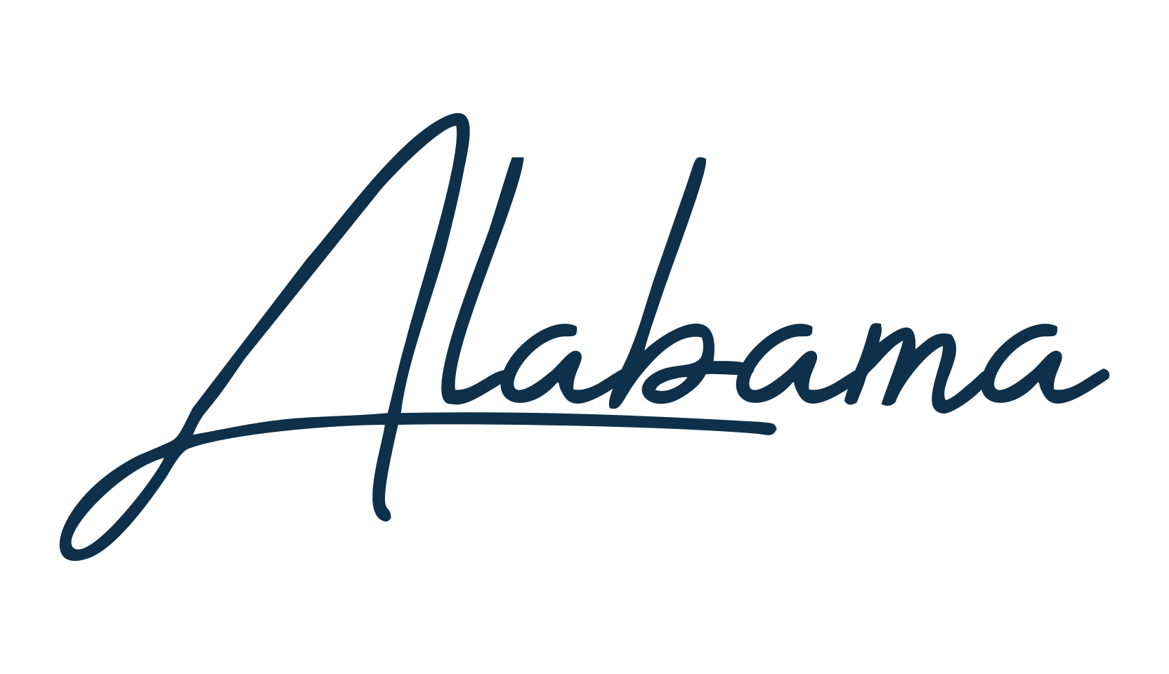 Alabama, handwriting font preview