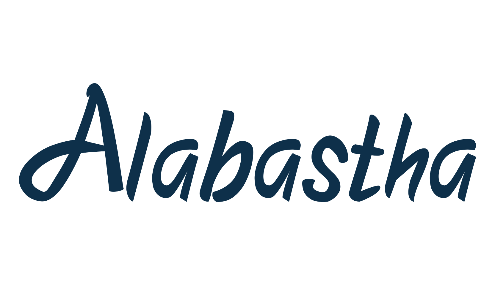 Alabastha, script handwritten fancy decorative calligraphy font preview