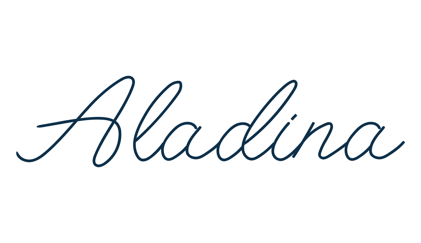 Aladina, script calligraphy fancy decorative font preview