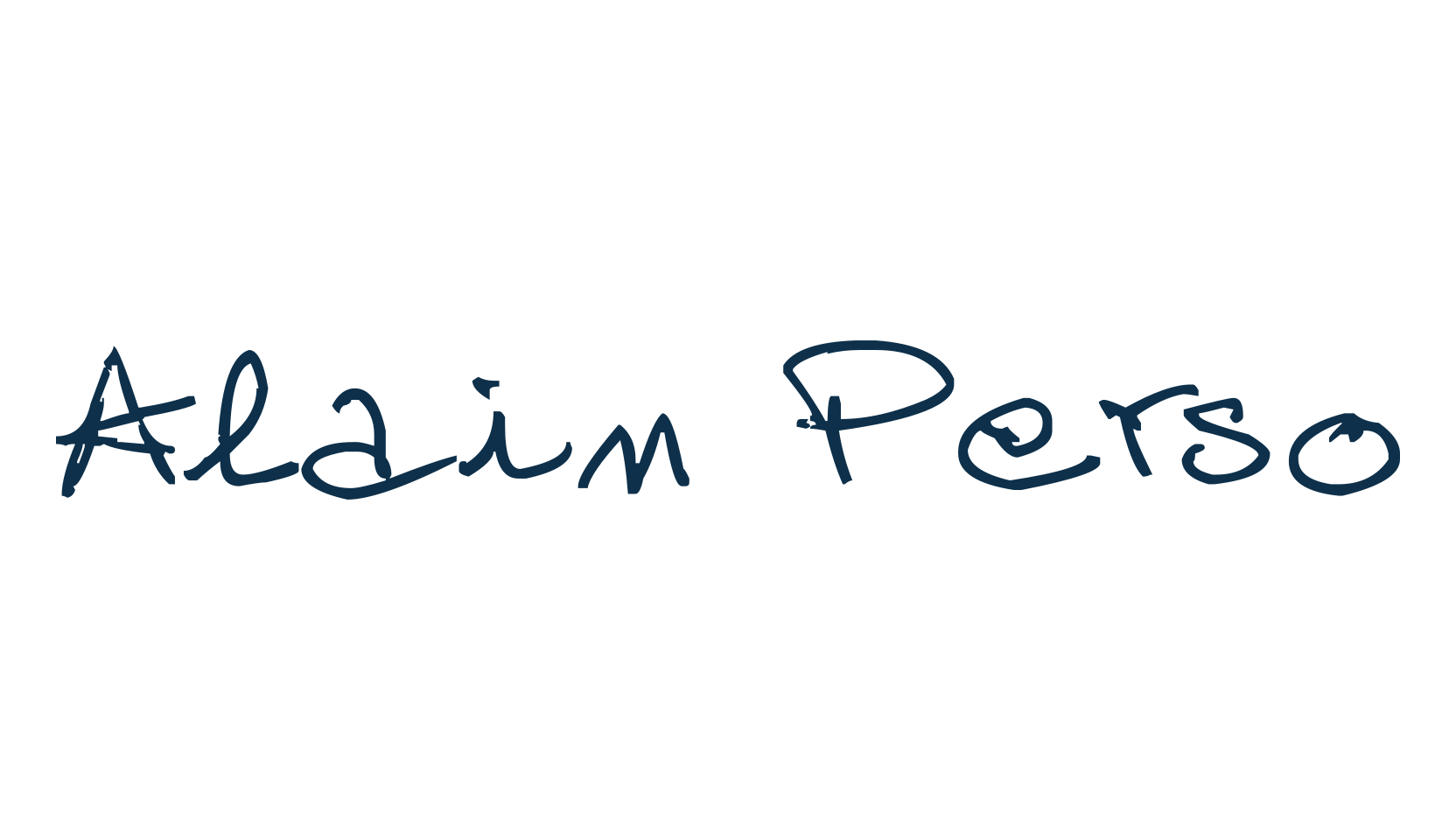 Alain Perso, handwriting font preview
