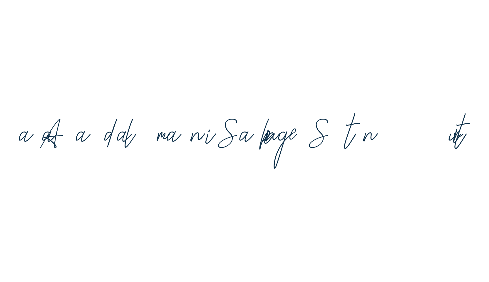 Alamanda Santika Signature, handwriting font preview
