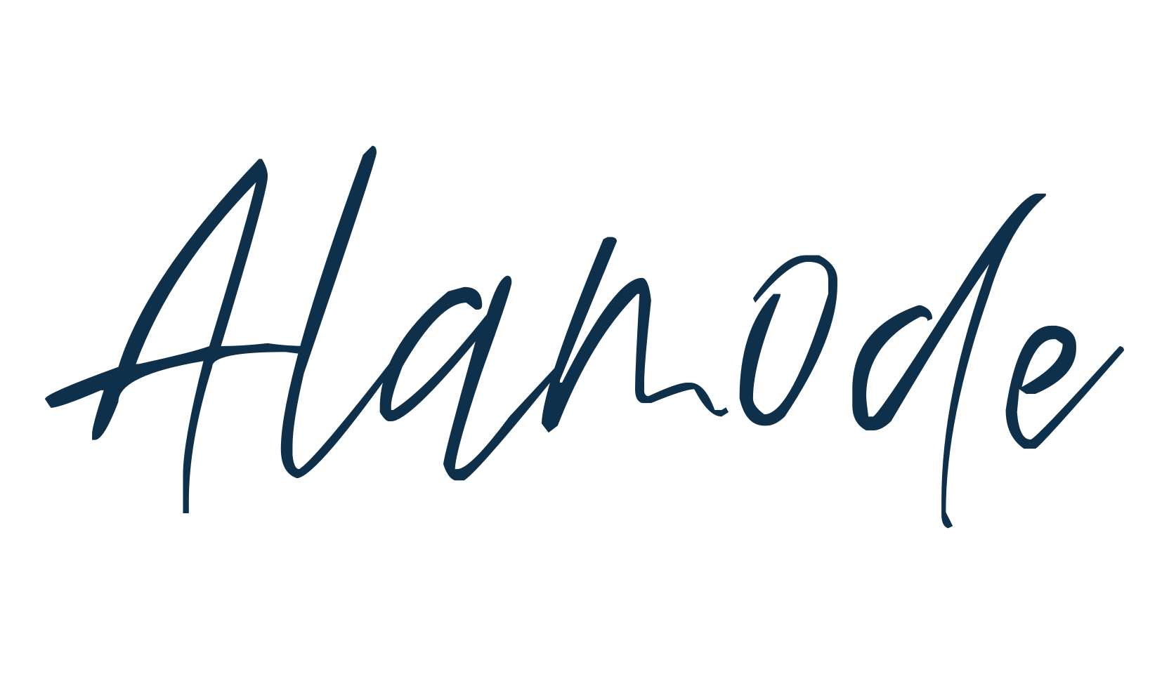 Alamode, script handwritten fancy decorative calligraphy font preview