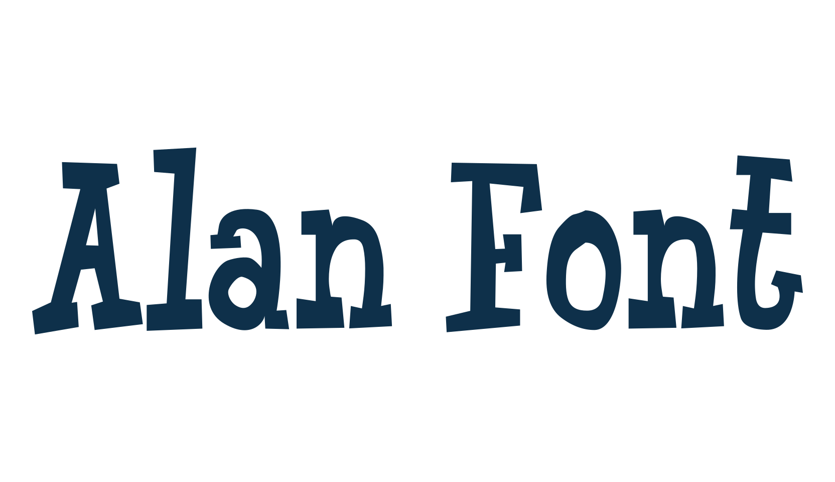 Alan Font, fancy cartoon decorative font preview