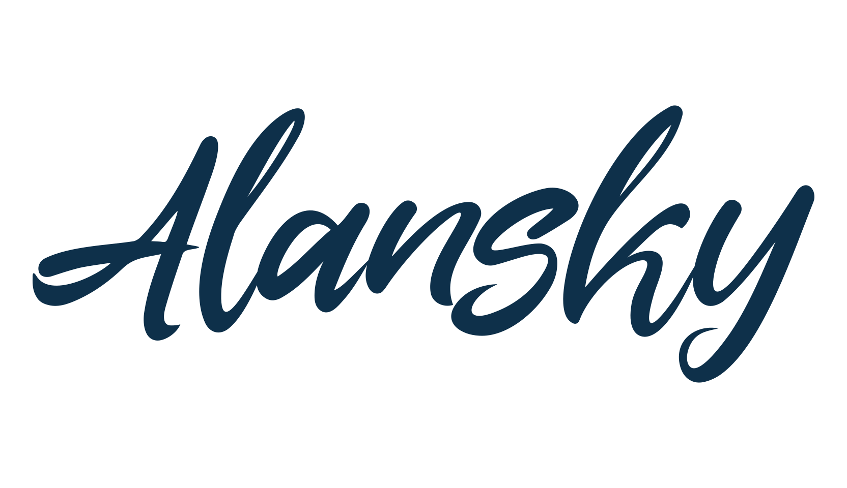 Alansky, script brush fancy decorative calligraphy font preview