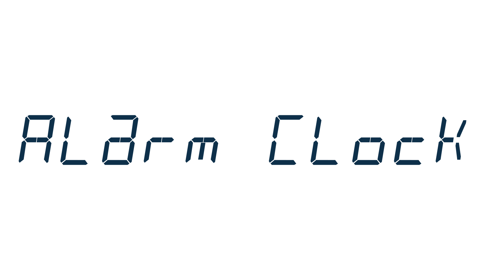 Alarm Clock, lcd font preview