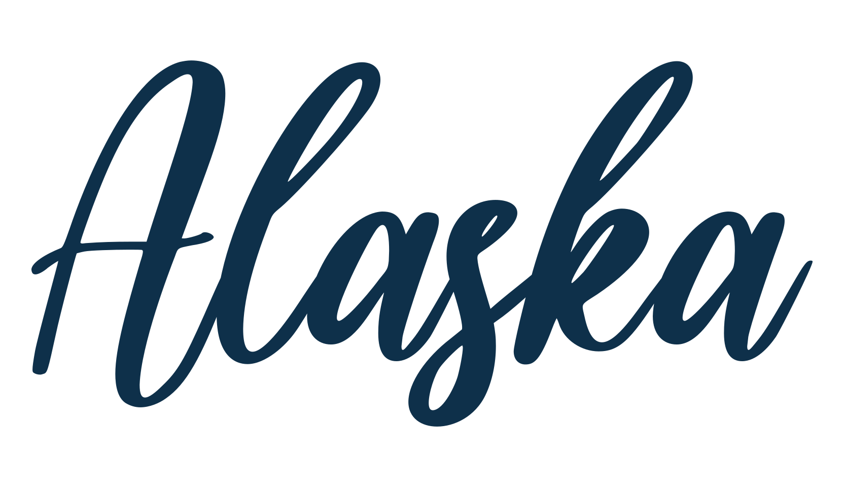 Alaska, handwriting font preview