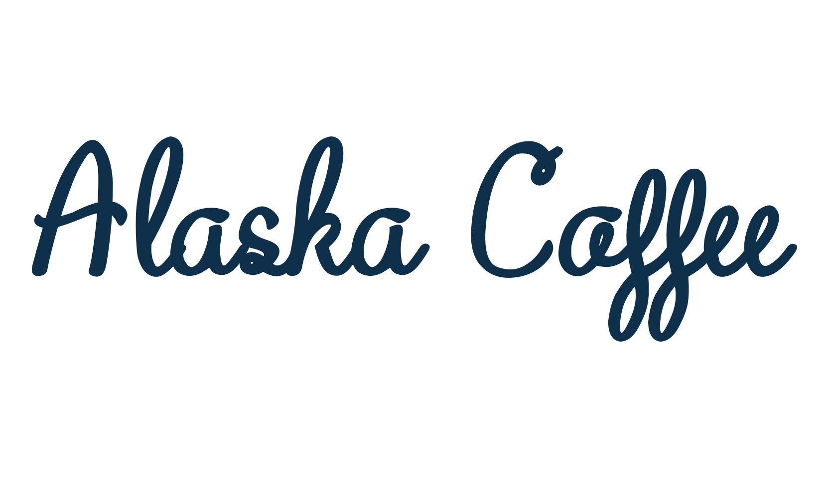 Alaska Coffee, handwriting font preview
