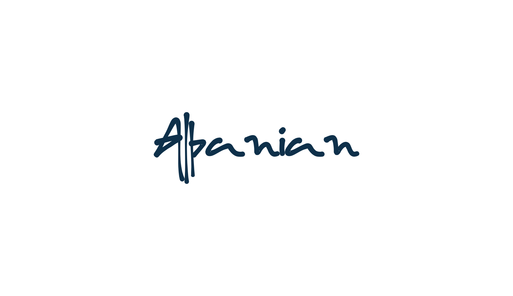 Albanian, handwriting font preview