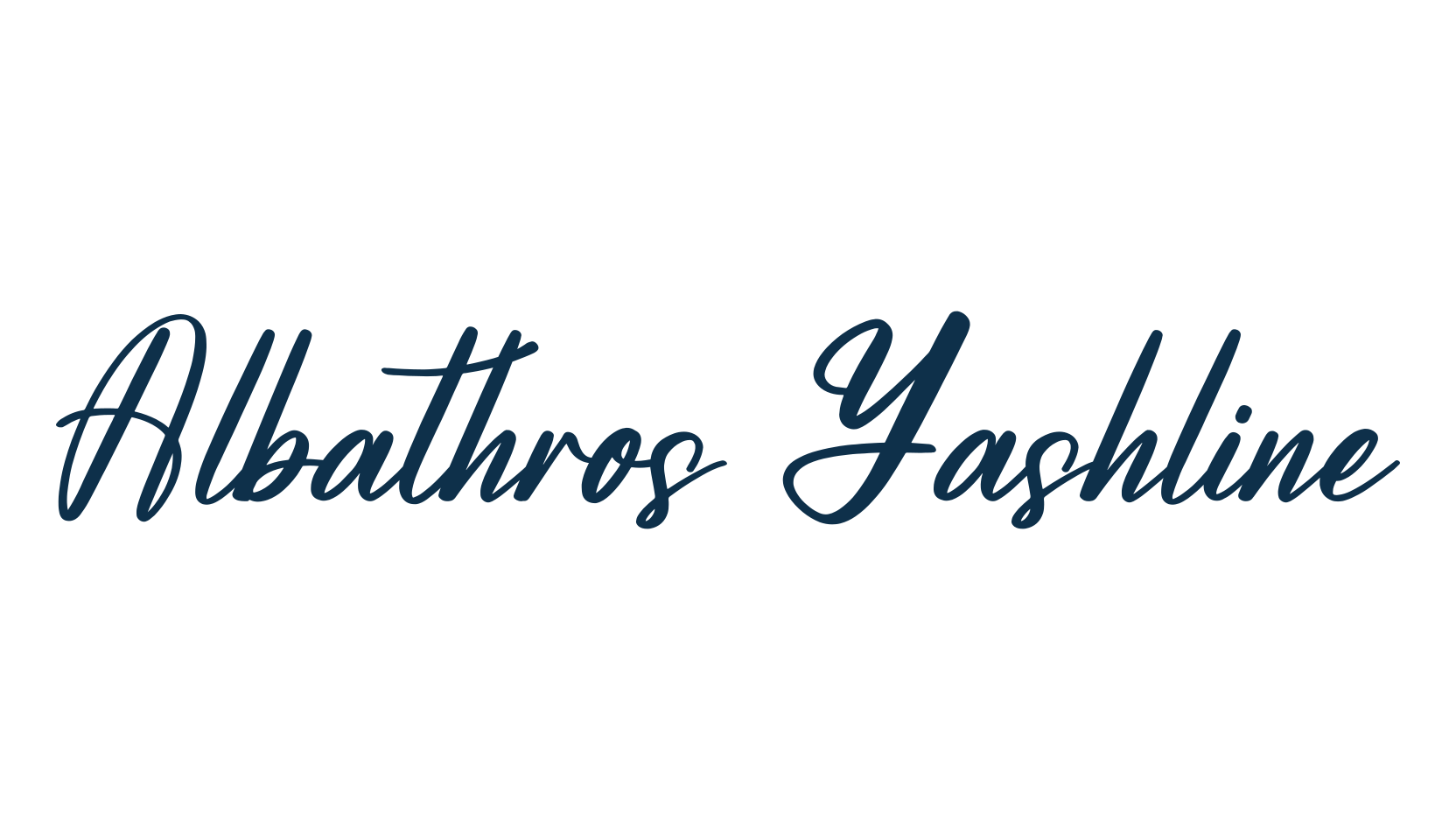 Albathros Yashline, script handwritten fancy decorative calligraphy font preview