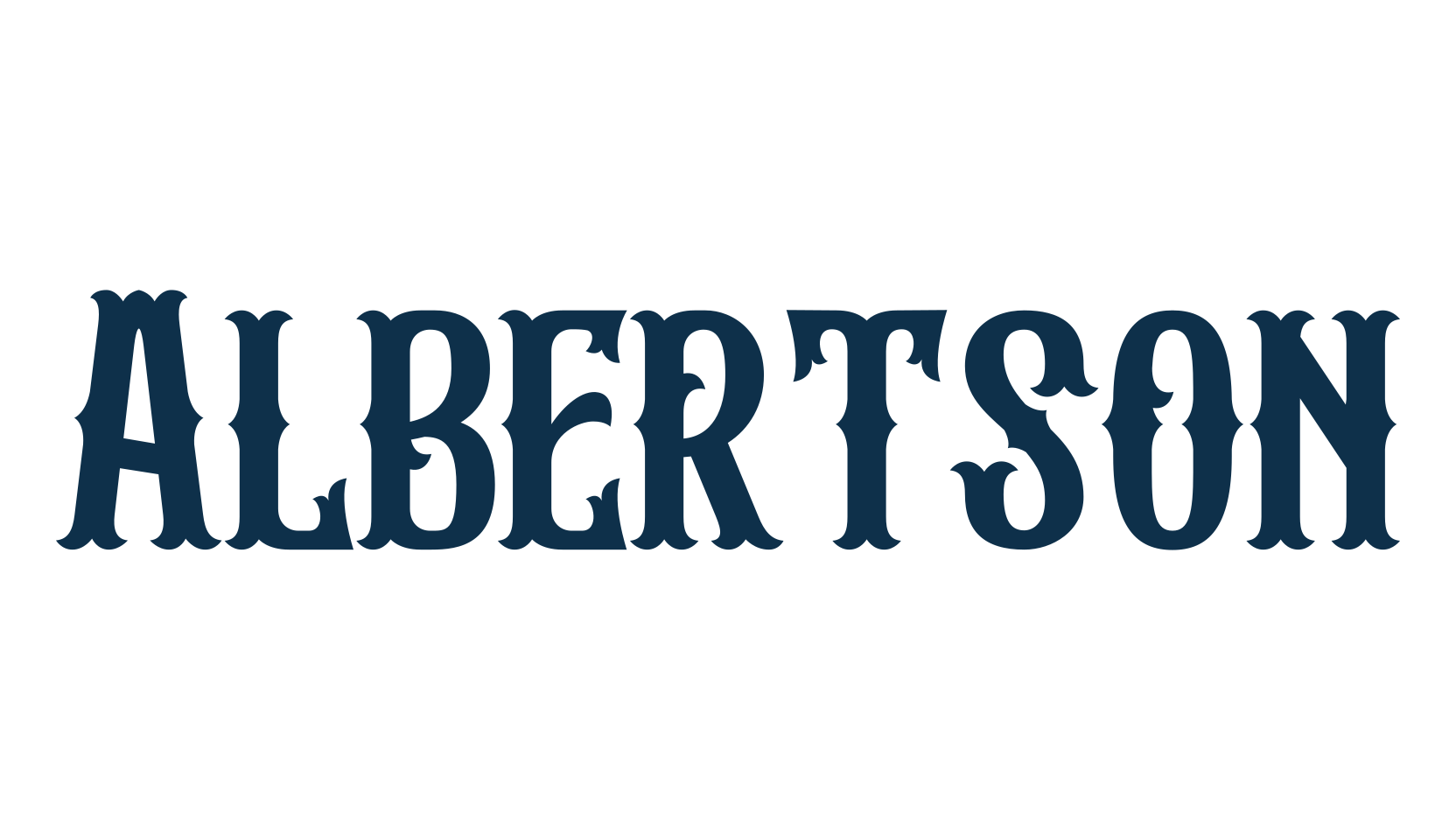 Albertson, fancy western decorative font preview