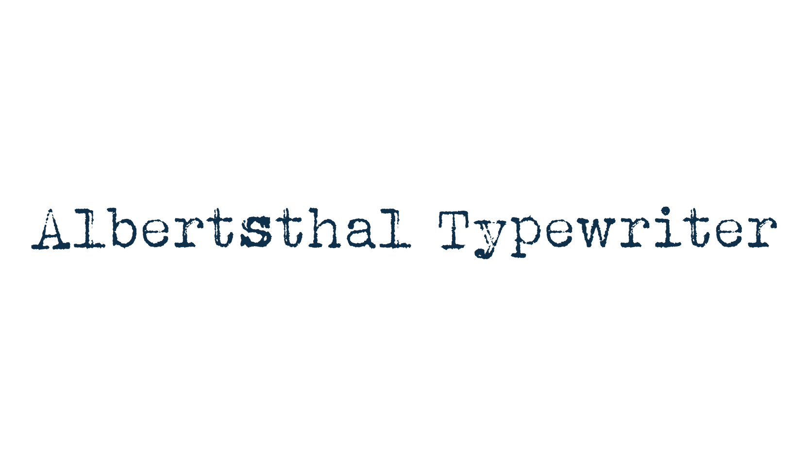 Albertsthal Typewriter, typewriter font preview