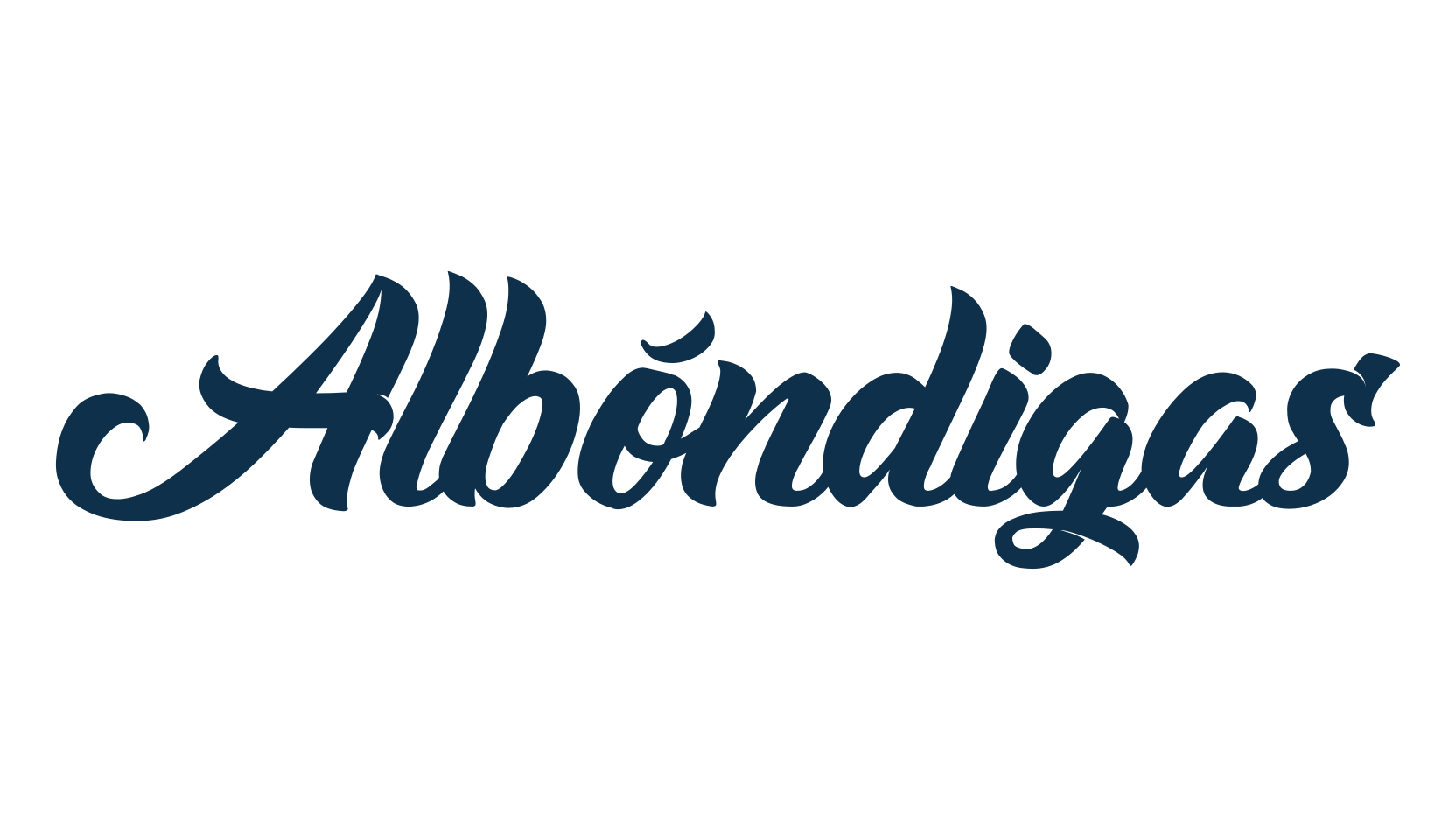 Albóndigas, calligraphy font preview