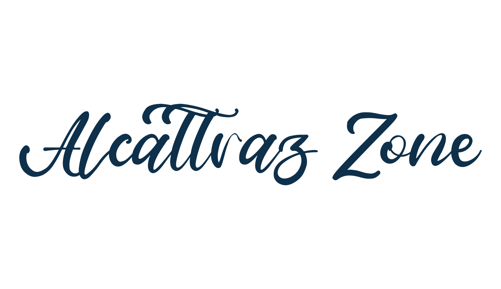 Alcattraz Zone, script calligraphy fancy decorative font preview
