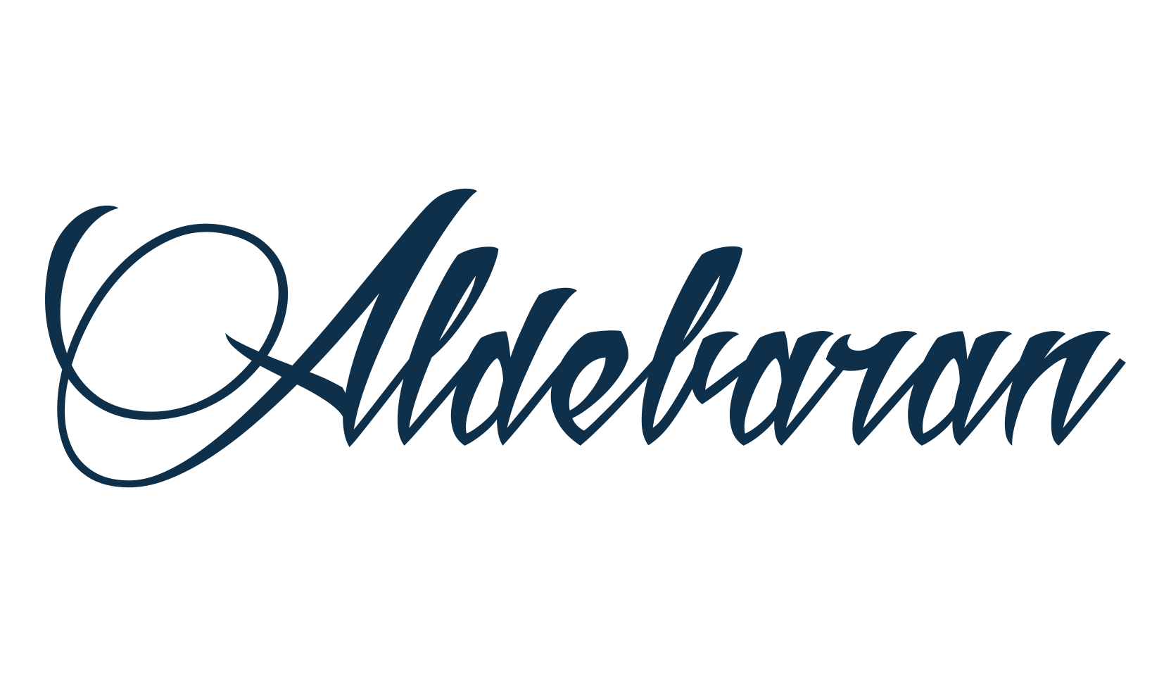 Aldebaran, script calligraphy fancy decorative font preview